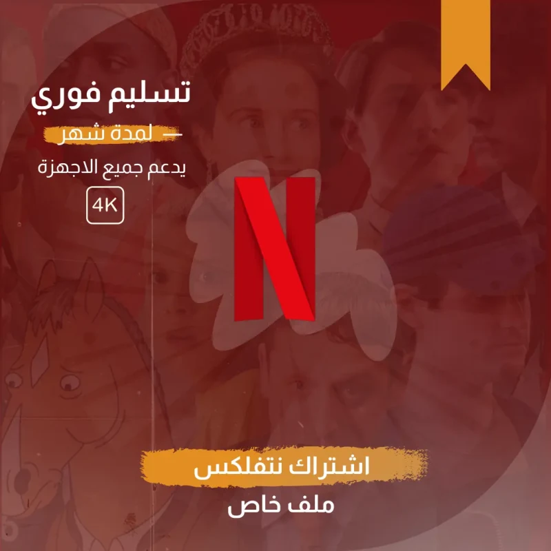 إشتراك نتفلكس ملف خاص لمدة شهر | تسليم فوري!